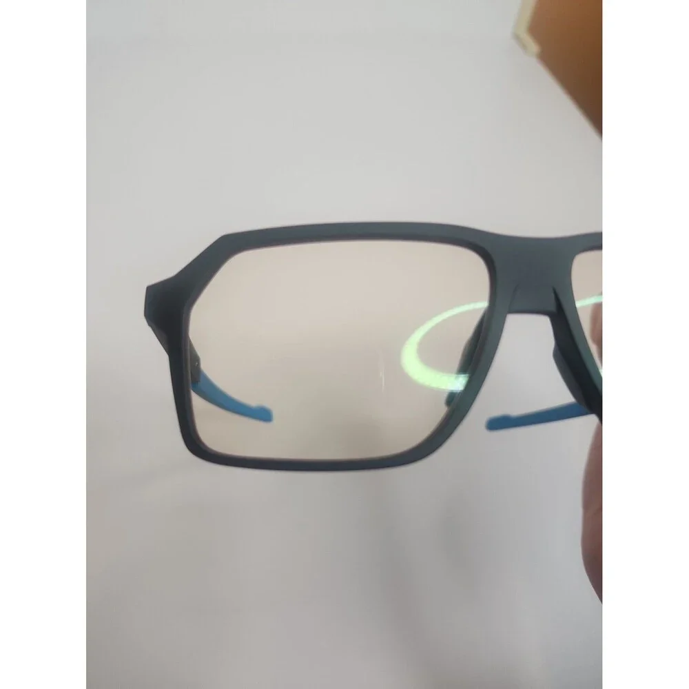 Oakley Bevel Eyeglasses Satin Black Blue OX8161-0457 57-13 145 Mens W/ Case